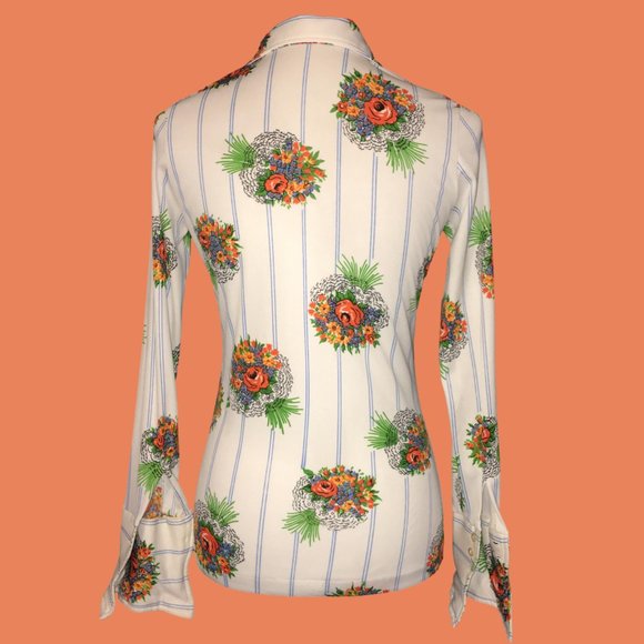 Elite Vintage Floral Top - Size 12 - Picture 3 of 5